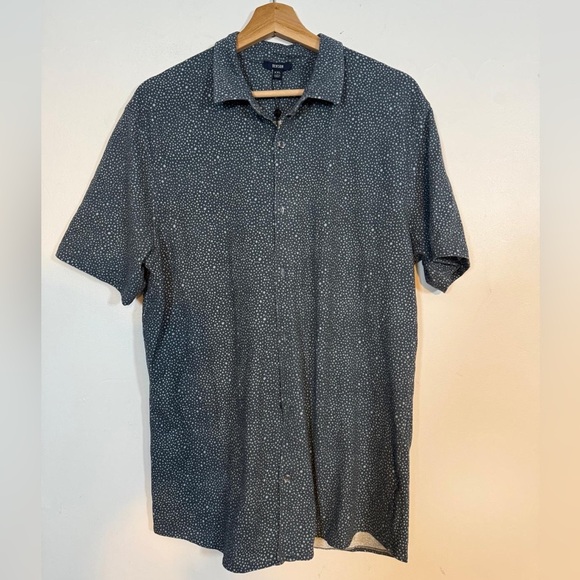 Benson Men’s Short-Sleeve Button-Up Shirt – White Dot Print – Size XXL – NWT - Picture 2 of 7